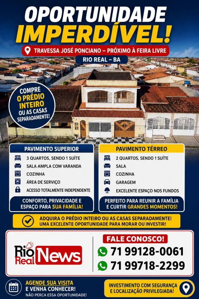 VENDE-SE CASA EM RIO REAL